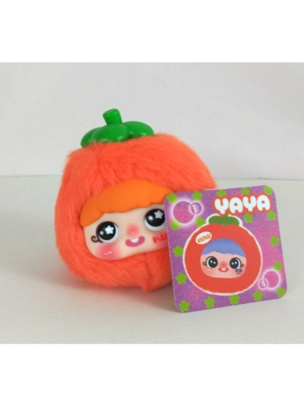Baby Three Yaya Fun Fruit Blind Box Sunny Orange 2" Plush Pendant With Card